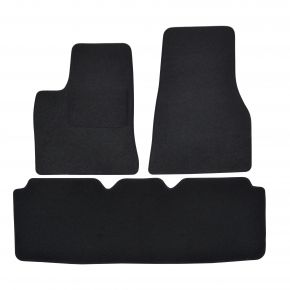 Tapis de voiture sur mesure en velours pour Tesla S 2012- (3 pièces)