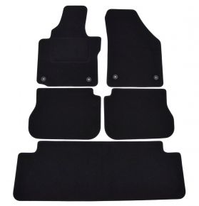 Tapis de voiture sur mesure en velours pour Volkswagen Caddy 2015-2020 (7 places) (5 pièces)