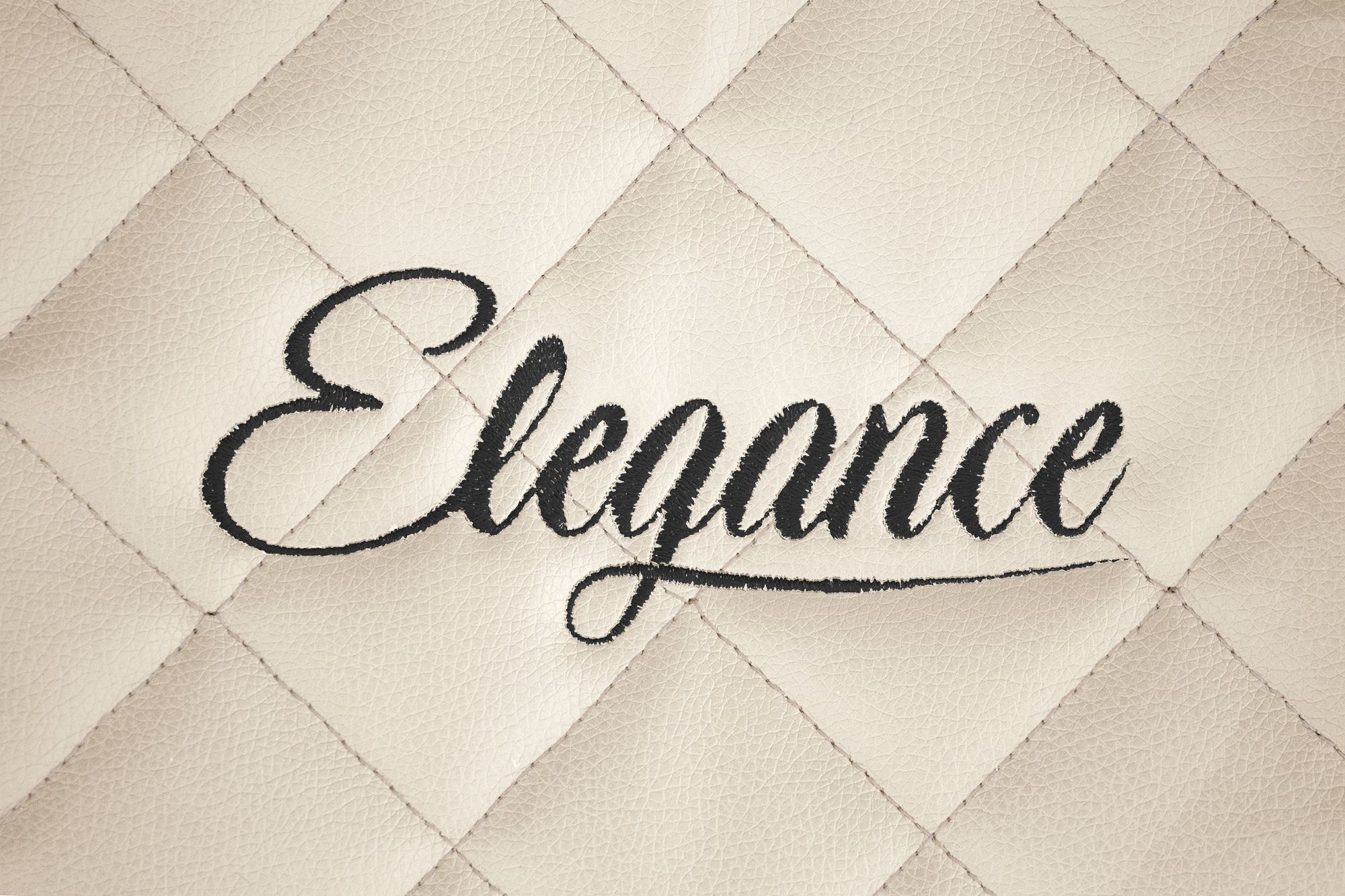 Détail de la broderie Elegance : Beige clair