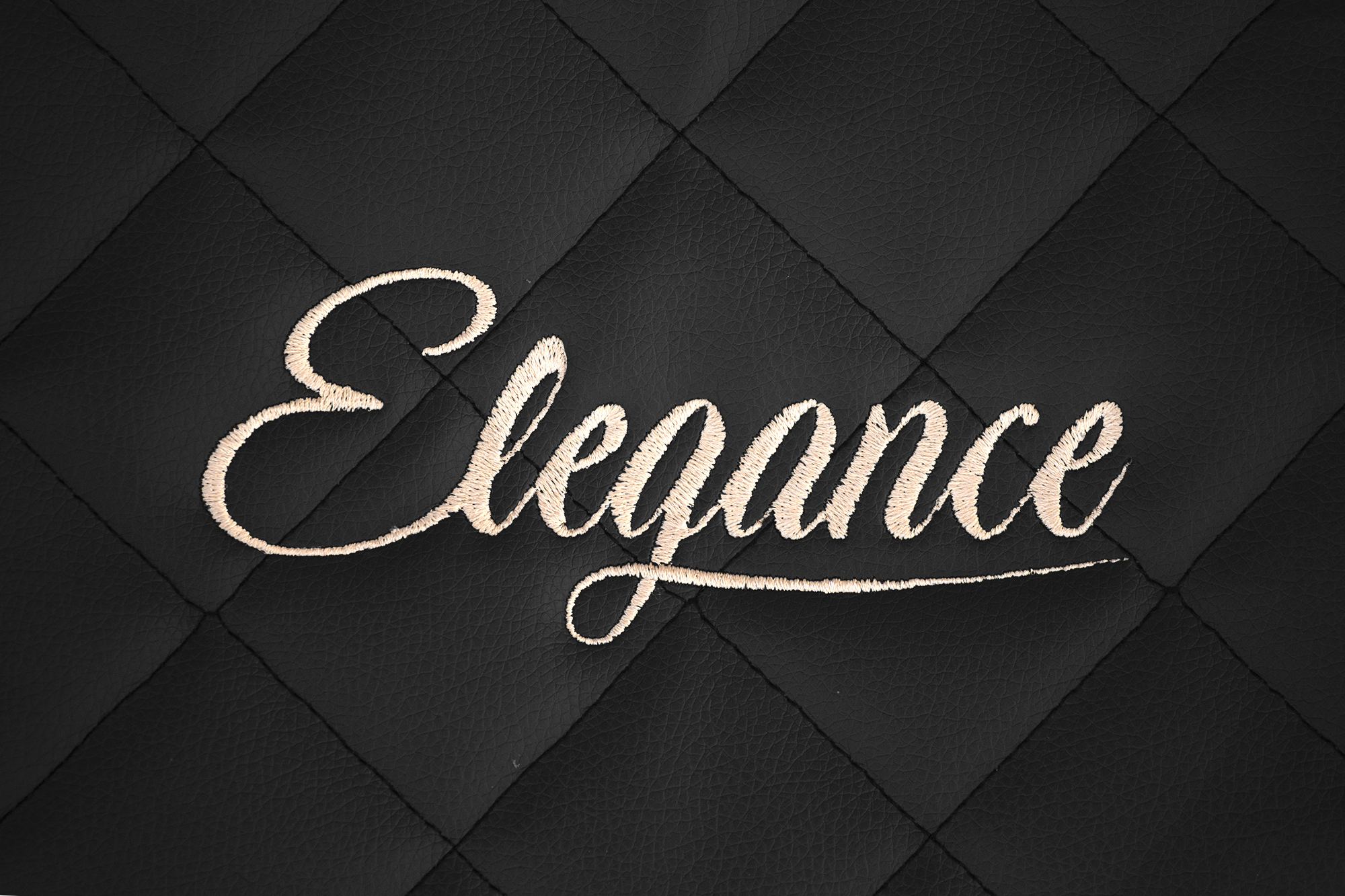 Détail de la broderie Elegance : Noir