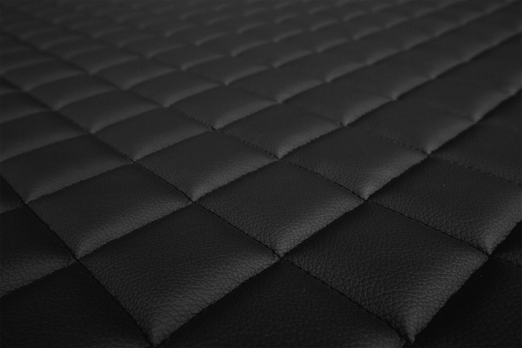 Détail de la surface et du matelassage des housses ELEGANCE Q : Noir