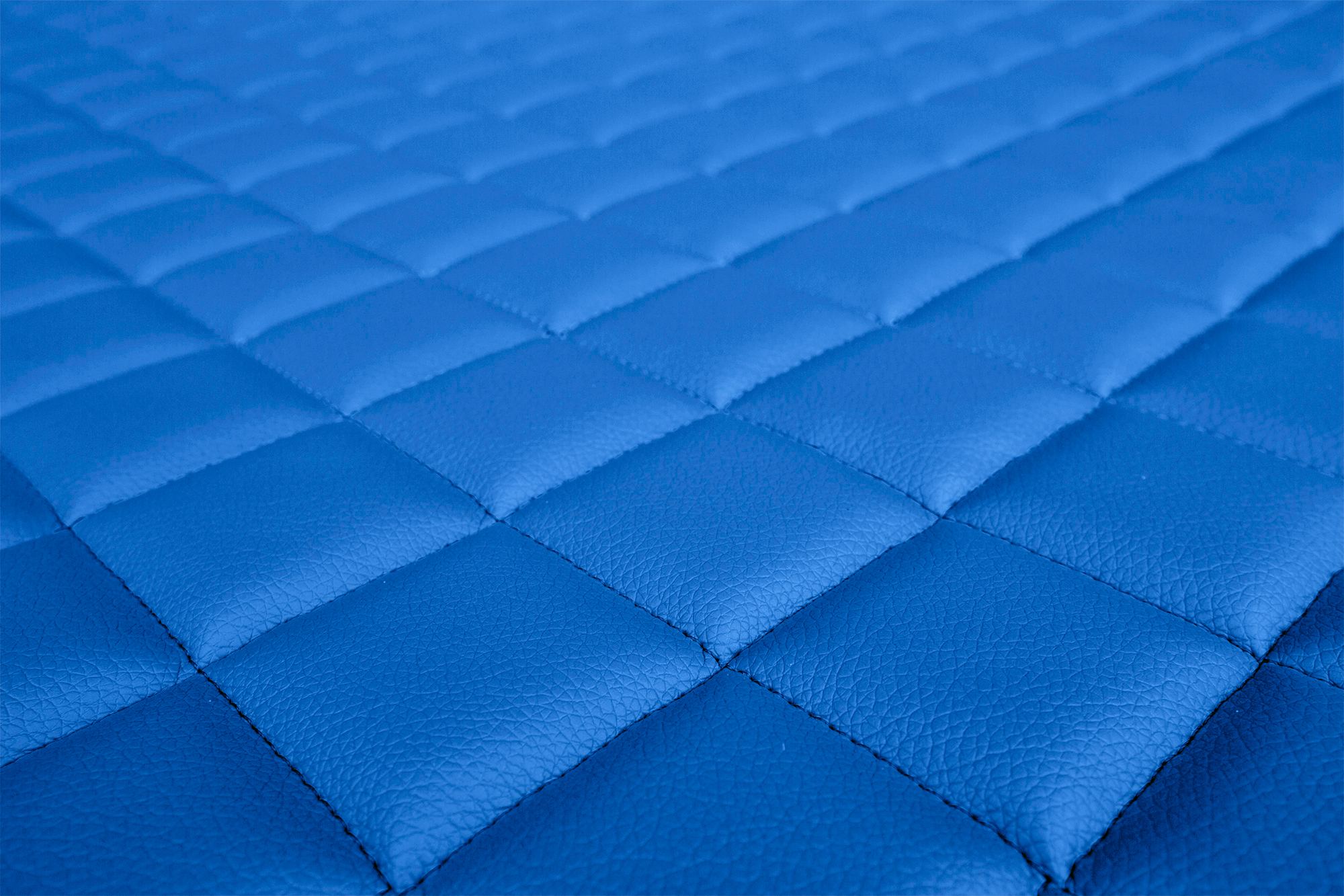 Détail de la surface et du matelassage des housses ELEGANCE Q : Bleu