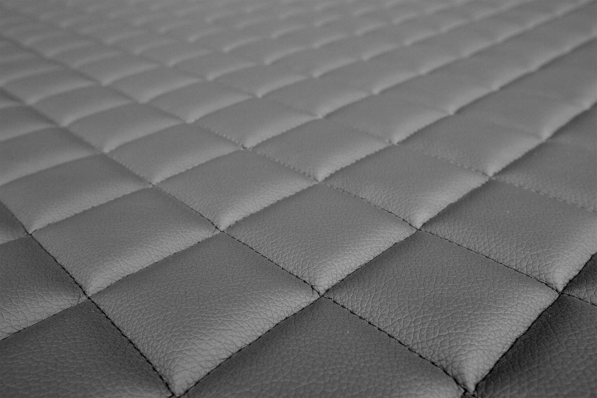 Détail de la surface et du matelassage des housses ELEGANCE Q : Gris