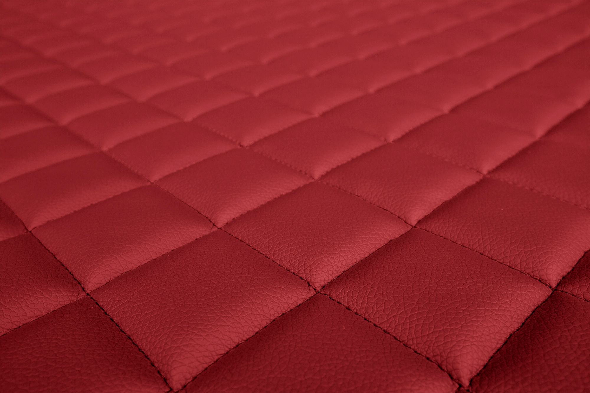 Détail de la surface et du matelassage des housses ELEGANCE Q : Rouge